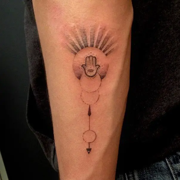 63 Dainty Hamsa Hand Tattoo to Protect Yourself From the Evil Eye