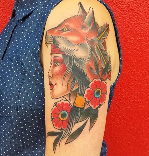 traditional-lady-fox-tattoo-designs