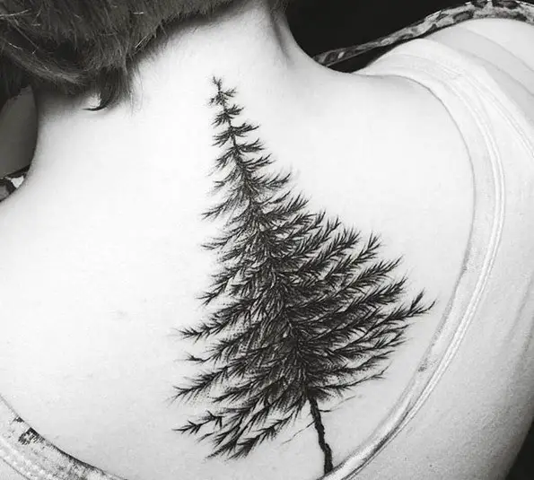 tree tattoo design on back-13