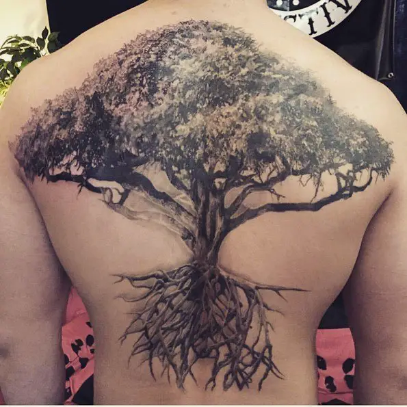 tree tattoos on back-16