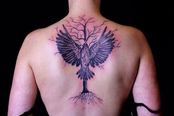 tree tattoos on back-17
