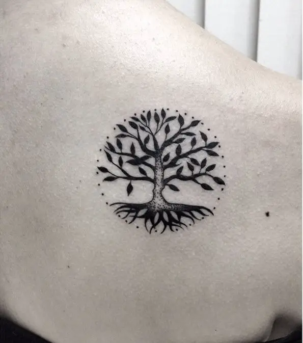 tree tattoos on back-20