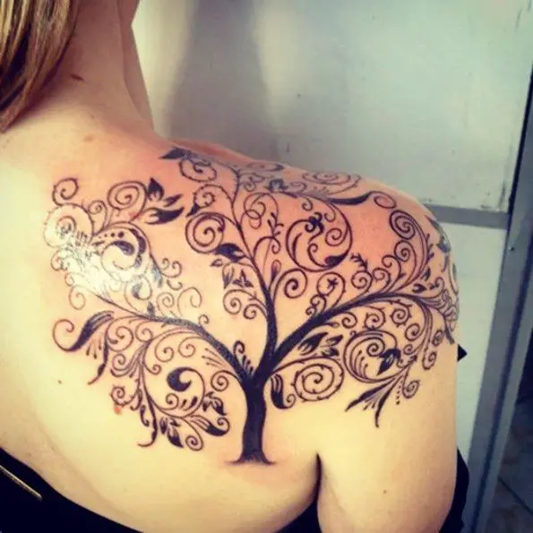 tree tattoos on back-21