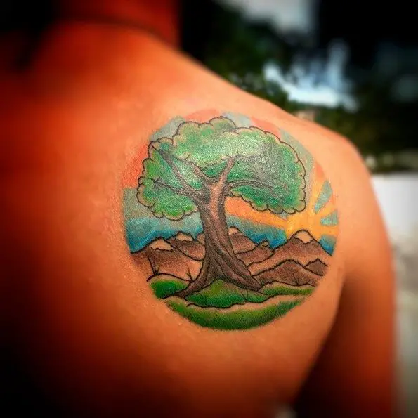tree tattoos on back-23