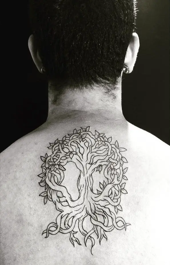 tree tattoo back piece