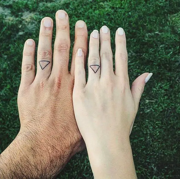 triangle wedding ring tattoos
