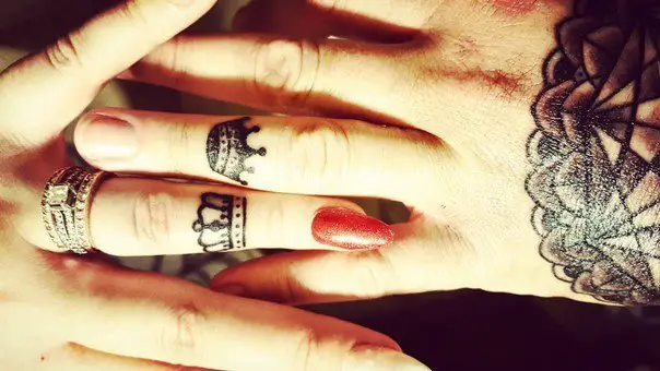 wedding band king and queen tattoo