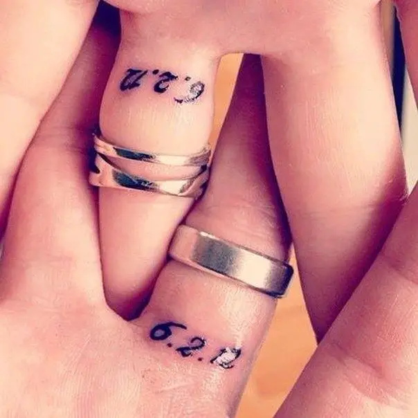 wedding date tattoo on ring finger