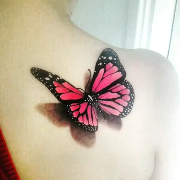 Butterfly 3d Tattoo Designs For Girls
