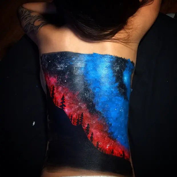 Galaxy 3d Tattoo Designs For Girls