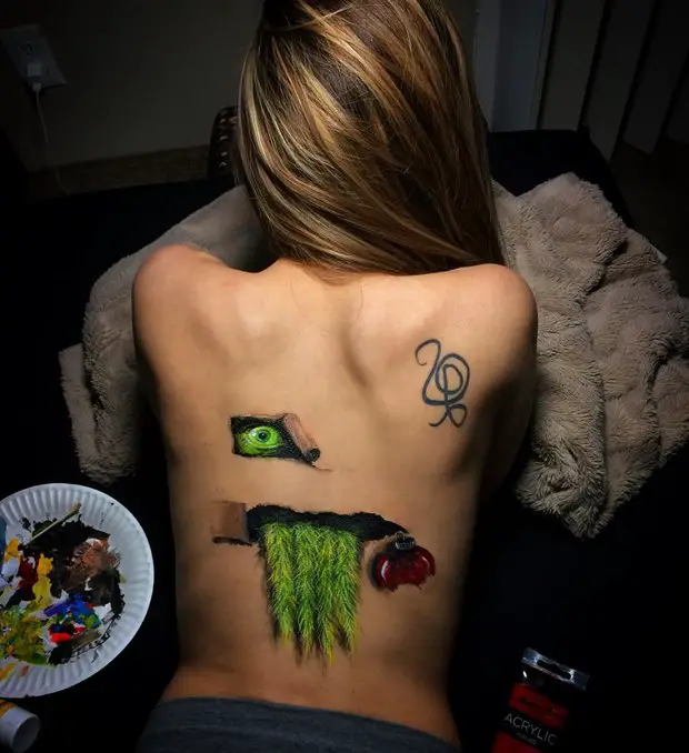 Grinch 3d Tattoo Designs For Girls