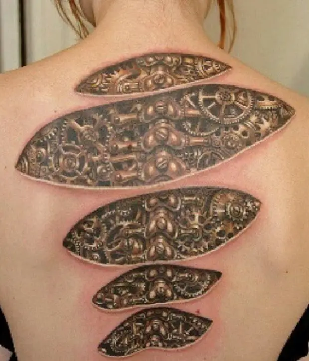 Steampunk 3d Tattoo Designs For Girls