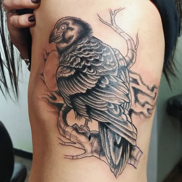 birds side tattoos for girls