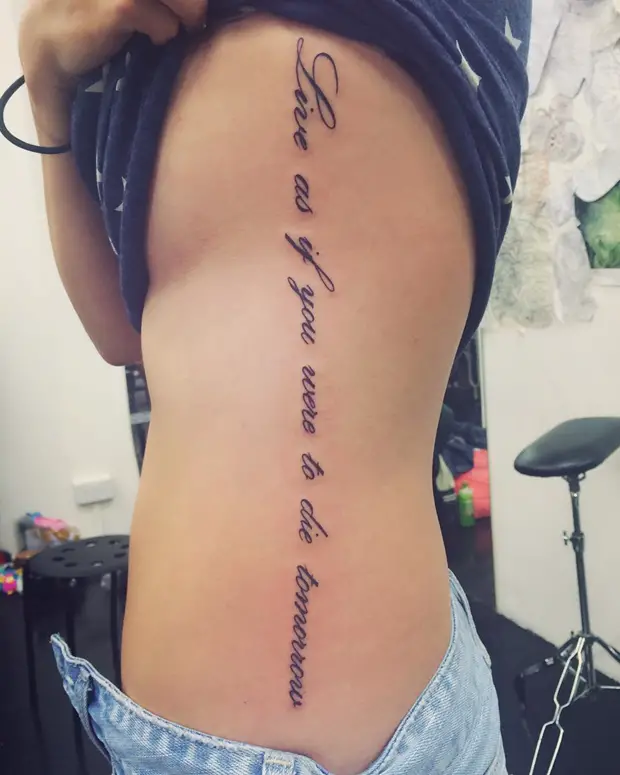 quote side tattoos for girls