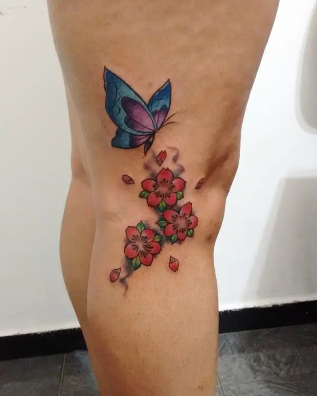 side leg tattoos for girls