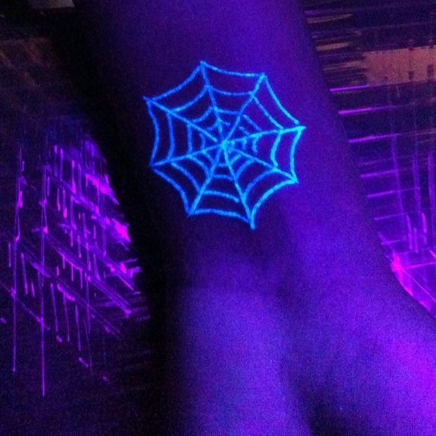 Spider Webs UV Ink Tattoo Designs