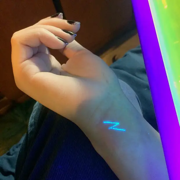 UV Tattoo On Wrist UV Ink Tattoo Designs