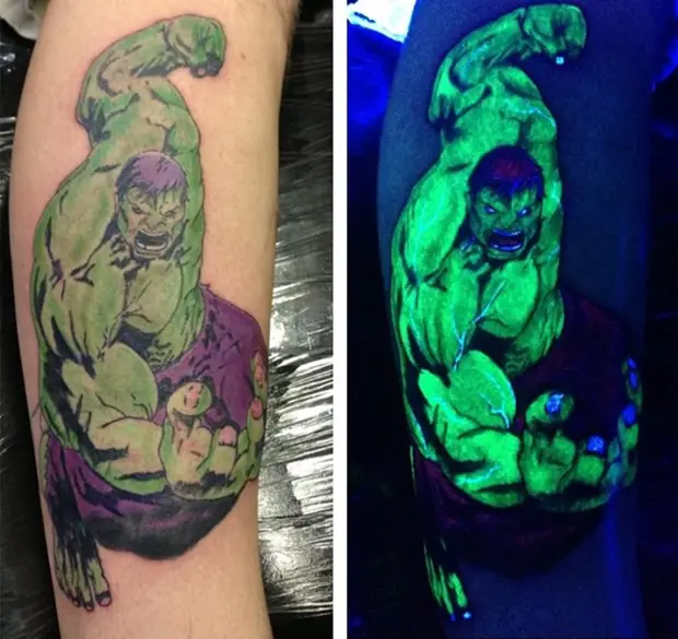 uv hulk tattoo