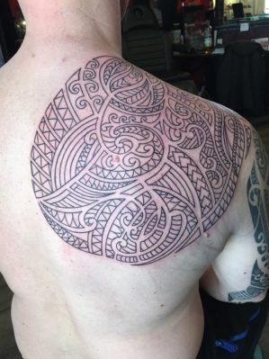mens shoulder tattoo
