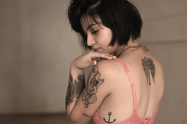 rib cage tattoos for females