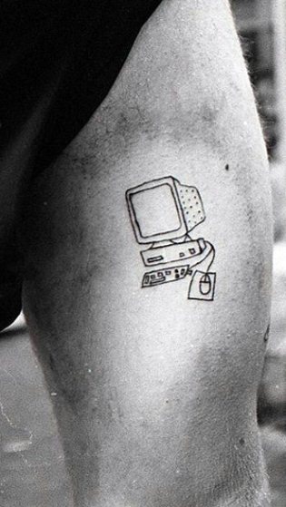 computer gamer tattoo