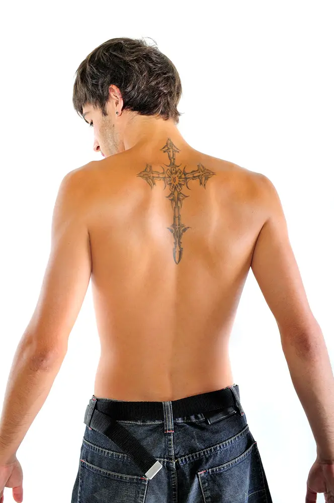 spine tattoo for men