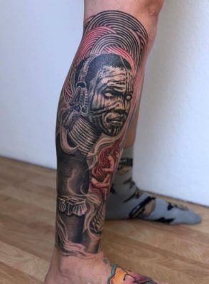 african warrior tattoo design