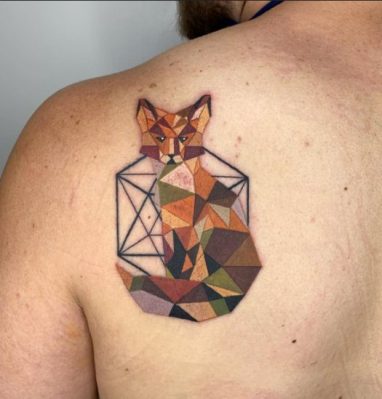Fox tattoo geometric designs