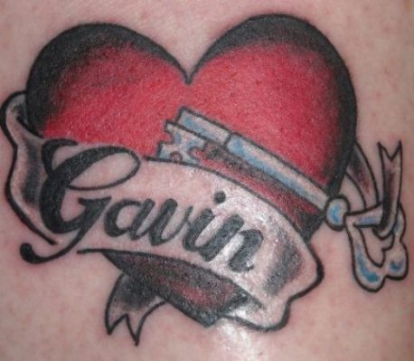 Heart tattoos with names inside 4 Heart tattoos with names inside