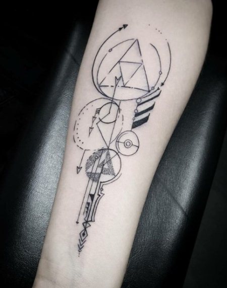 Minimalist geometric tattoos