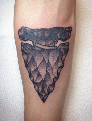 Native American arrowhead tattoo