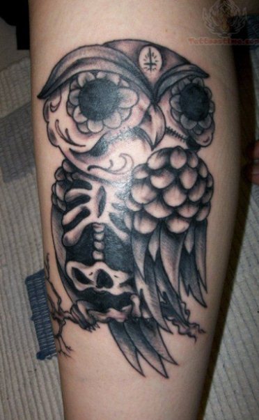 Owl skeleton tattoos