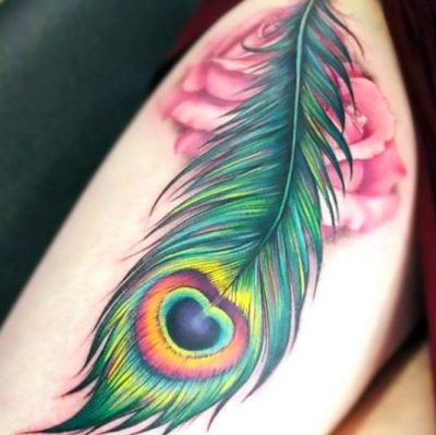 peacock feather tattoo