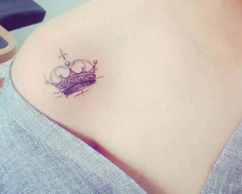 Small crown tattoos for girls